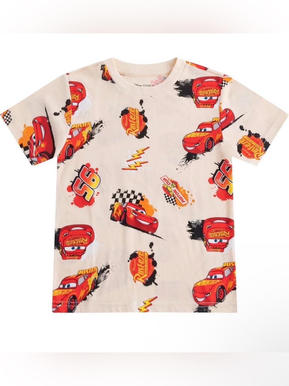 Disney Pixar Cars Lightning McQueen Boys Short Sleeve T-Shirt Toddler & Boys NWT